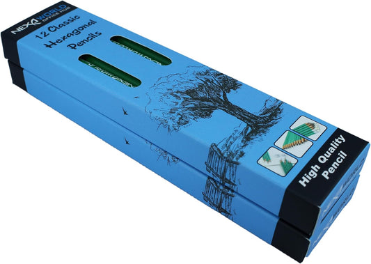 Nexa World 24-Pack Red Wood HB Pencils with Erasers – Durable Graphite Writing Pencils for School, Office, Classroom & Home Use