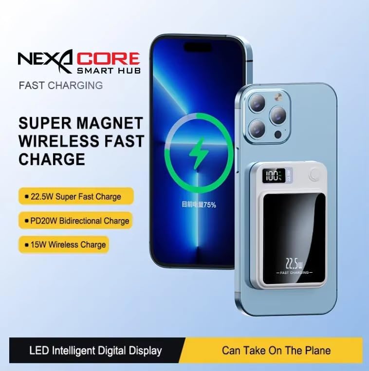 2025 10000mAh Wireless Magnetic Portable Power Bank 22.5w Magnetic Wireless Fast Charging Power bank
