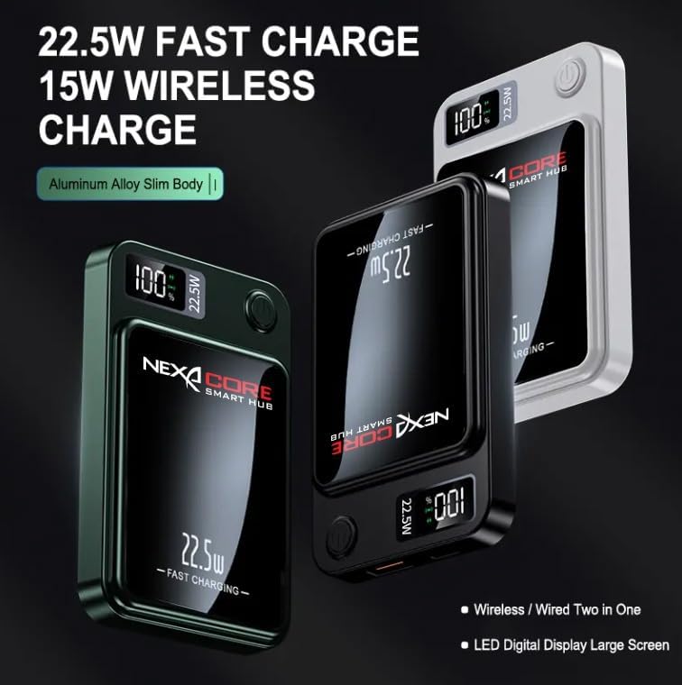 2025 10000mAh Wireless Magnetic Portable Power Bank 22.5w Magnetic Wireless Fast Charging Power bank